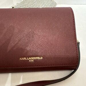 Karl Lagerfeld Deep Red Clutch
